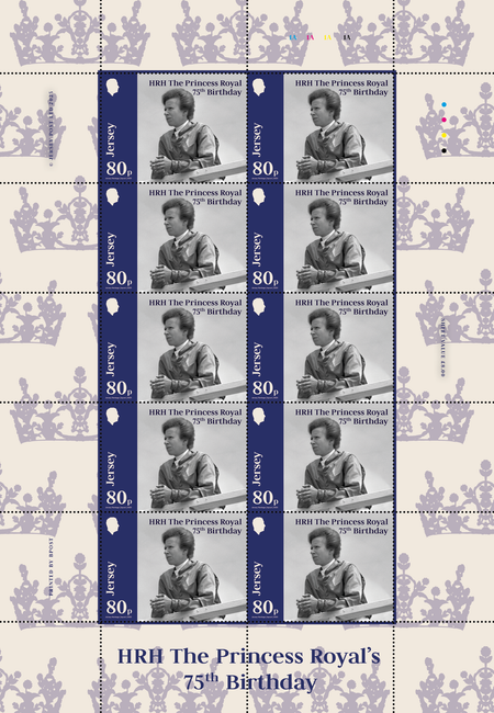 HRH Princess Anne sheet of ten stamps of her time with riding with the disabled.
