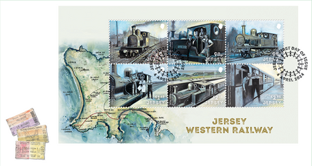 Jersey Western Railway - Souvenir Sheetlet First Day Cover
