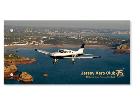 Jersey Aero Club 75 Years - Miniature Sheet Presentation Pack