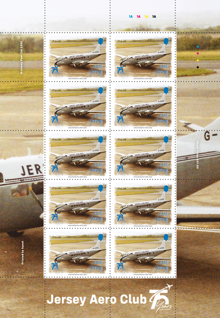 Jersey Aero Club 75 Years - £3.10 Sheet