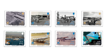 Jersey Aero Club 75 Years - Stamp Set