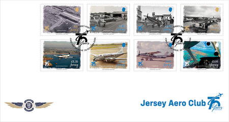 Jersey Aero Club 75 Years - Stamps First Day Cover