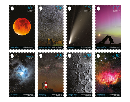 Jersey Sky at Night stamp set