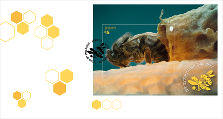 Jersey's Pollinators: Bees - Miniature Sheet First Day Cover