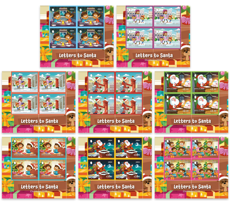 Letters to Santa block of four set