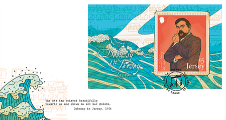 Debussy in Jersey - Miniature Sheet First Day Cover