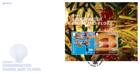 EUROPA Underwater Fauna and Flora - Souvenir Sheetlet First Day Cover