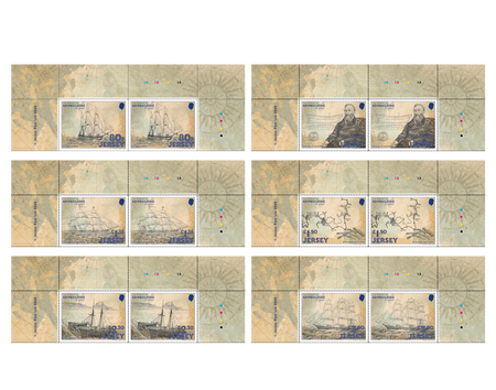 The History of Shipbuilding  - Pair sheet set