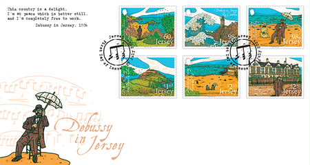 Debussy in Jersey - Stamps First Day Cover