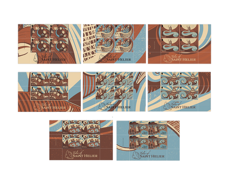 Jersey Stamps Philatelic block of four set 