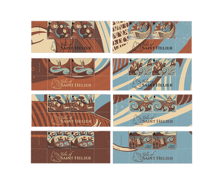 Jersey Stamps Philatelic Tales of Saint Helier pair set