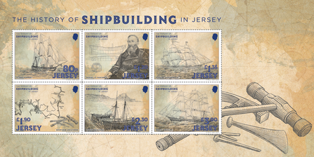 History of Shipbuilding in Jersey souvenir sheetlet 