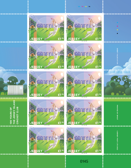 100 Years of the Jersey Island Cricket Club - £1.75 Sheet