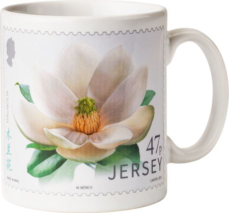 Garden Flowers Stamp Mug: Peony and Magnolia