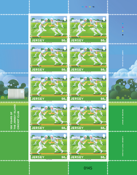 100 Years of the Jersey Island Cricket Club - 56p Sheet