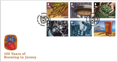 150 Years of Brewing in Jersey - Stamps First Day Cover