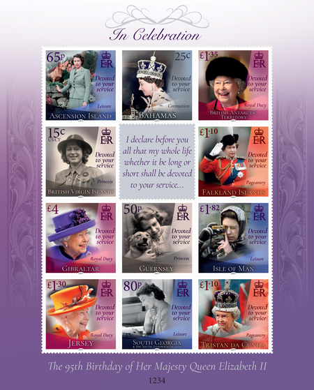 Her Majesty Queen Elizabeth II - 95th Birthday - Special Edition Joint Sheetlet