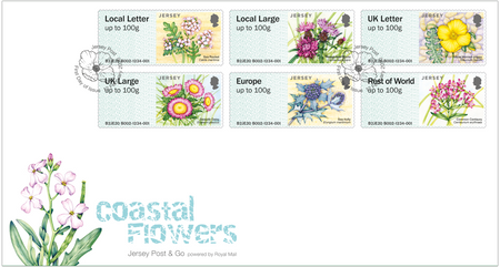 Post & Go B002: Coastal Flowers Stamps First Day Cover