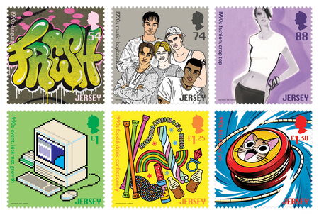 Popular Culture - The 1990s - Stamp Set