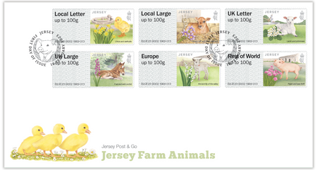 Post & Go B002 - Jersey Farm Animals - Stamps First Day Cover
