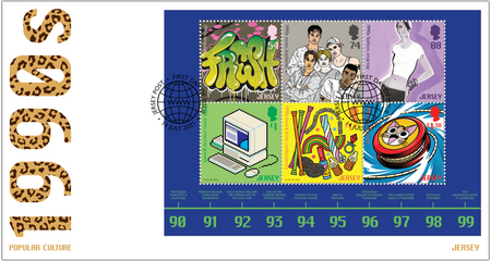 Popular Culture - The 1990s - Souvenir Sheetlet First Day Cover