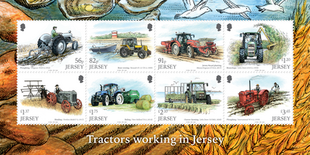 Tractors Working in Jersey - Souvenir Sheetlet