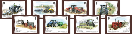 Tractors Working in Jersey - Postcard Set