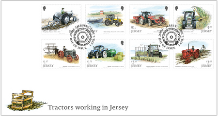 Tractors Working in Jersey - Stamps First Day Cover