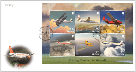 Visiting Commercial Aircraft - Souvenir Sheetlet First Day Cover